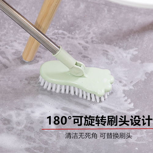長柄地板刷家用浴室廚房瓷磚衛(wèi)生間刷地的神器洗廁所刷子硬毛清潔